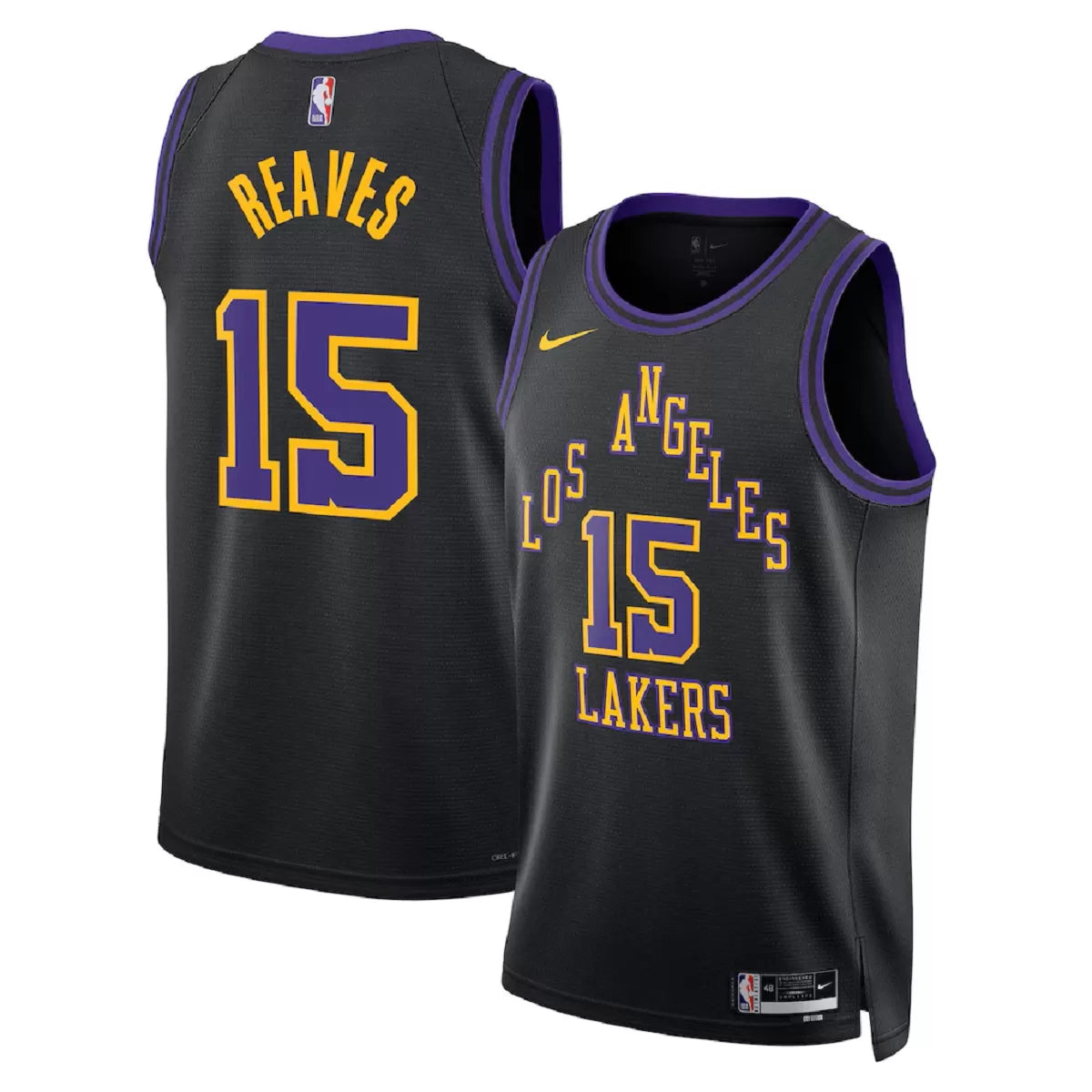 Men's Los Angeles Lakers Austin Reaves Black Swingman Jersey 2025/26 - City Edition