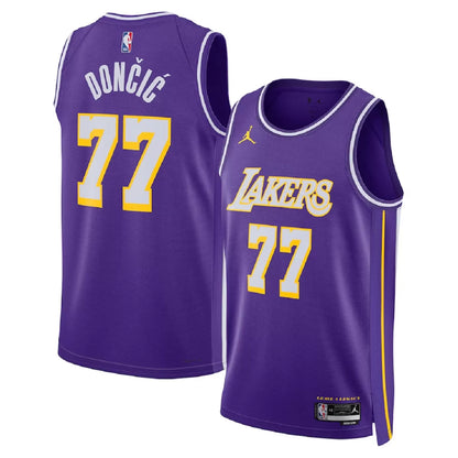 Men's Los Angeles Lakers Luka Dončić Purple Swingman Jersey - Statement Edition