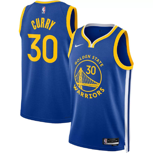 Men's Golden State Warriors Stephen Curry Royal Swingman Jersey - Icon Edition