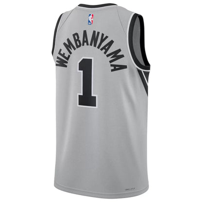 Men's San Antonio Spurs Victor Wembanyama Silver Swingman Jersey - Statement Edition