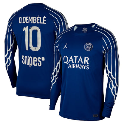 PSG Jordan Fourth Jersey 2024-25 - Long Sleeve O.Dembélé 10 FV