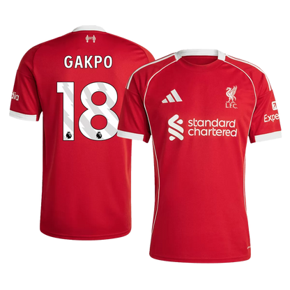 GAKPO #18 Liverpool Home Jersey 2025/26
