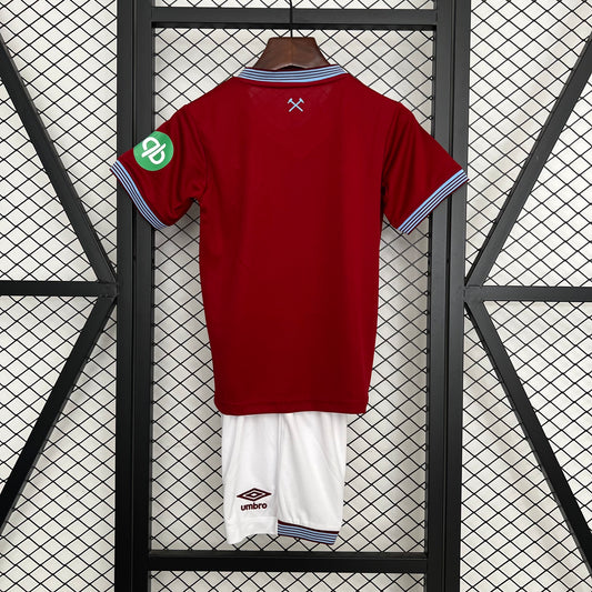 25/26 West Ham United Home Kids Size Jersey