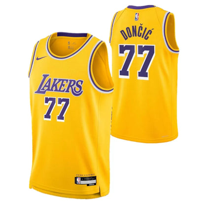 Men's Los Angeles Lakers Luka Dončić Nike Gold Swingman Jersey - Icon Edition