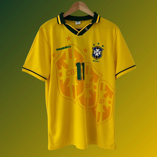 Camiseta retro de Brasil Copa del Mundo 1994 Camiseta de fútbol local