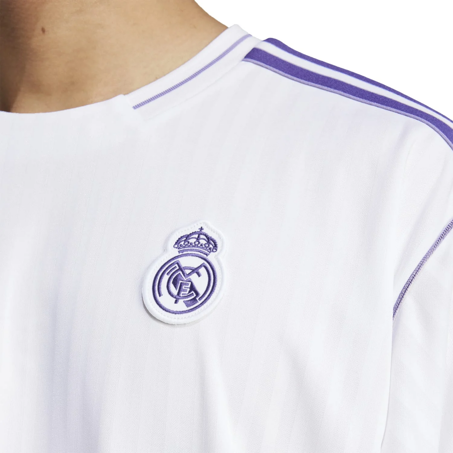 Real Madrid White Trefoil Tee 2025