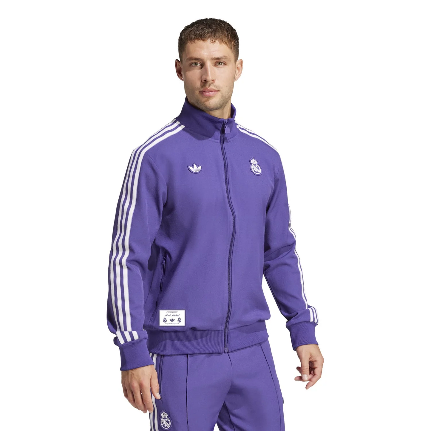 Mens Real Madrid Terrace Icons Track Top 24/25 Purple