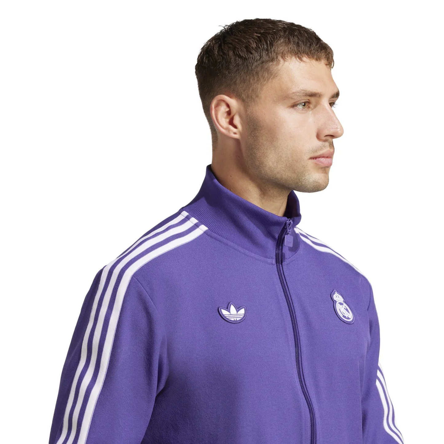 Mens Real Madrid Terrace Icons Track Top 24/25 Purple