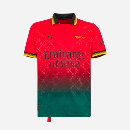 AC Milan x Off-White 2025 Limited Edition Fourth Jersey (Scarlet)