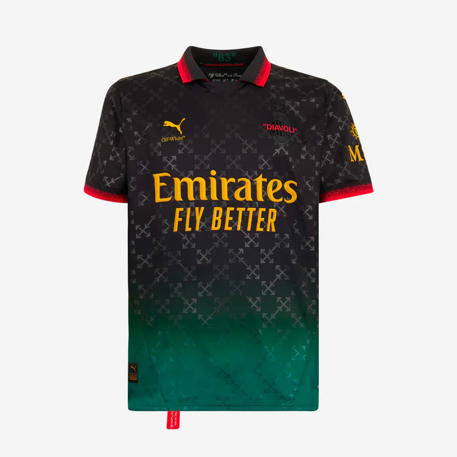 AC Milan x Off-White 2025 Limited Edition Fourth Jersey (Black)