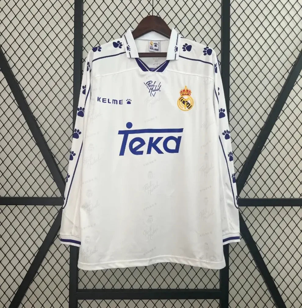 Retro Real Madrid Home 1994/95 Long-Sleeve Football Jersey