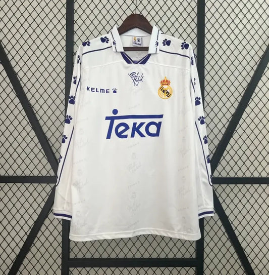 Retro Real Madrid Home 1994/95 Long-Sleeve Football Jersey