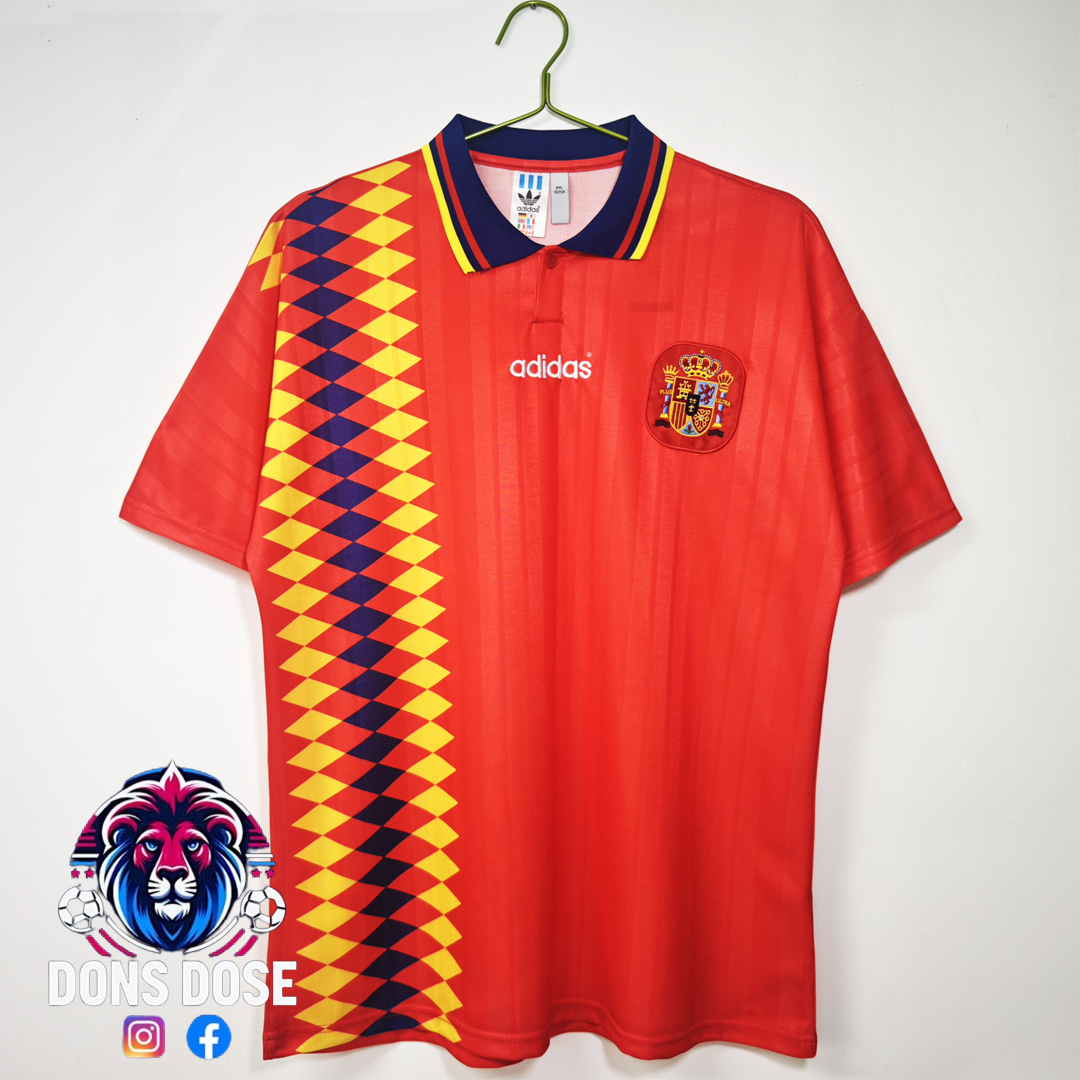 Retro Spain 94/95 Home Soccer Jersey