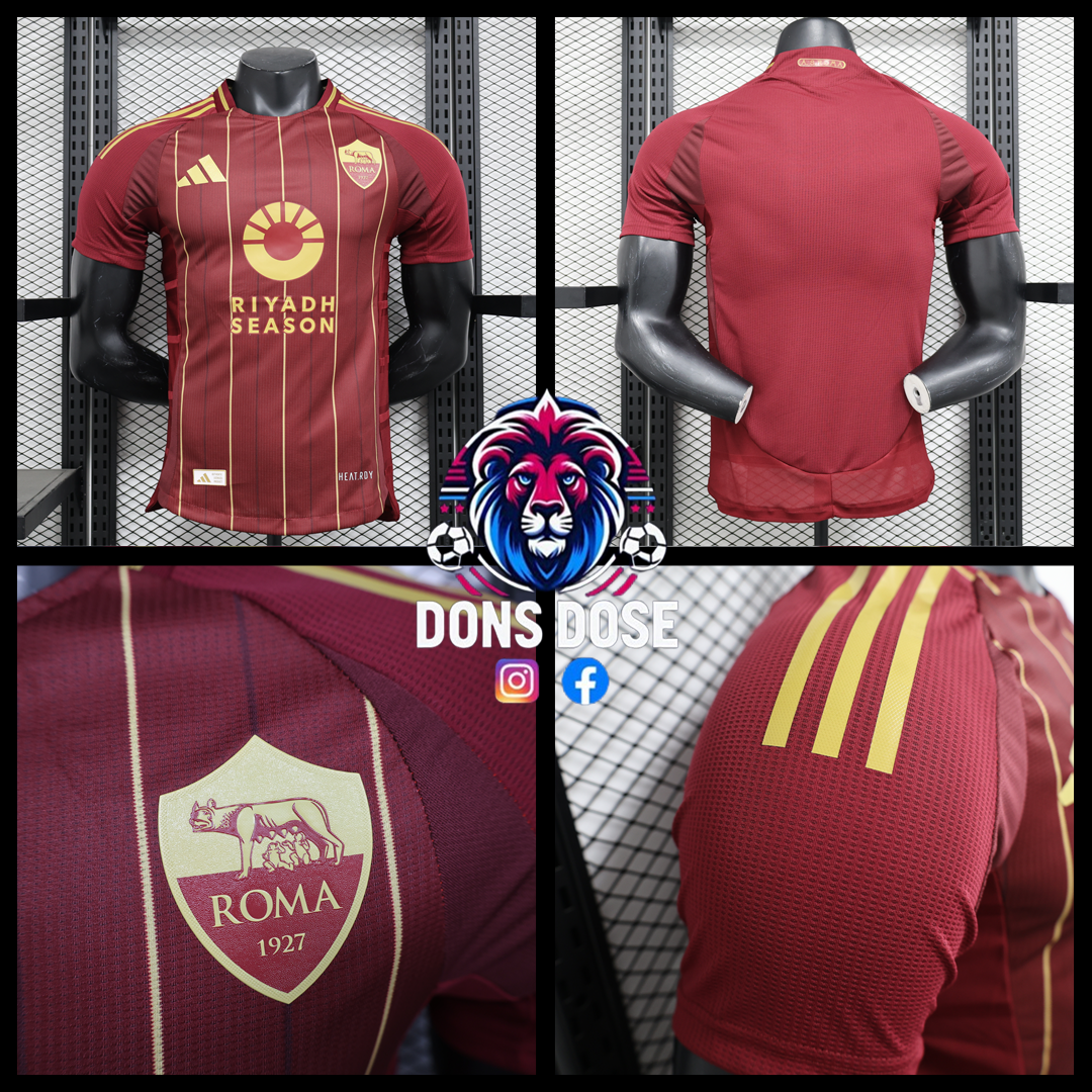 24/25 AS Roma Home Soccer Jersey