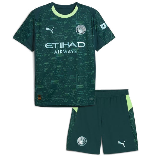 Kids Manchester City Fourth Jersey Kit 2025/26