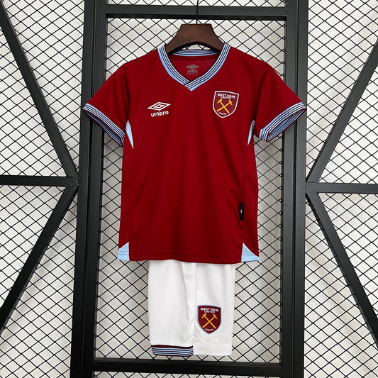 25/26 West Ham United Home Kids Size Jersey