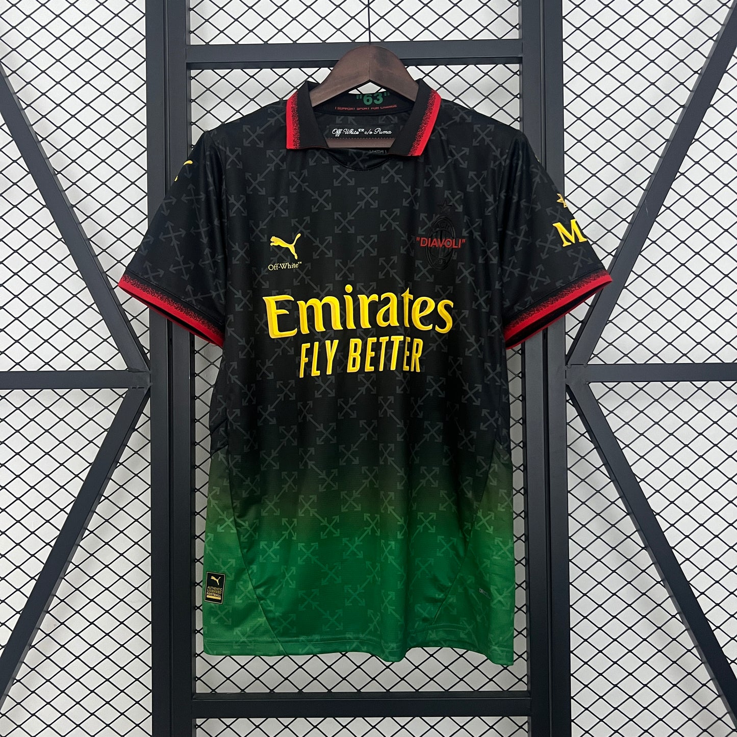 AC Milan x Off-White 2025 Limited Edition Fourth Jersey (Black)