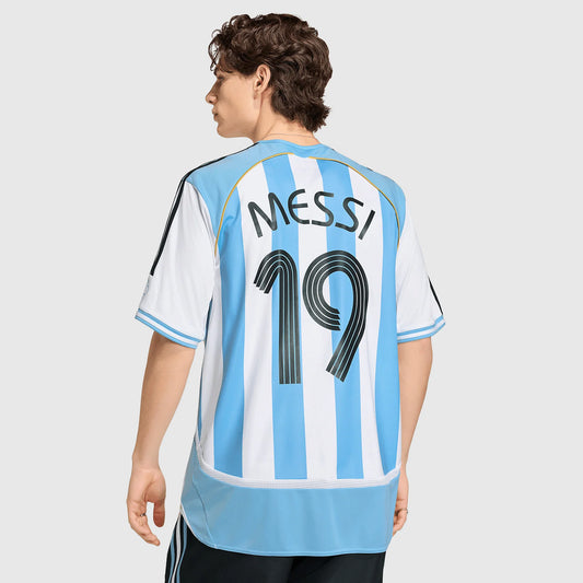 Retro Argentina 2006 Home Jersey With Messi 19