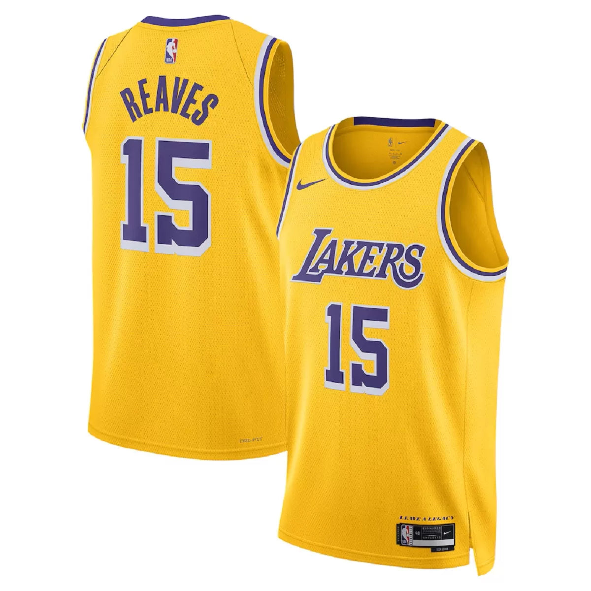 Men's Los Angeles Lakers Austin Reaves Gold Swingman Jersey - Icon Edition