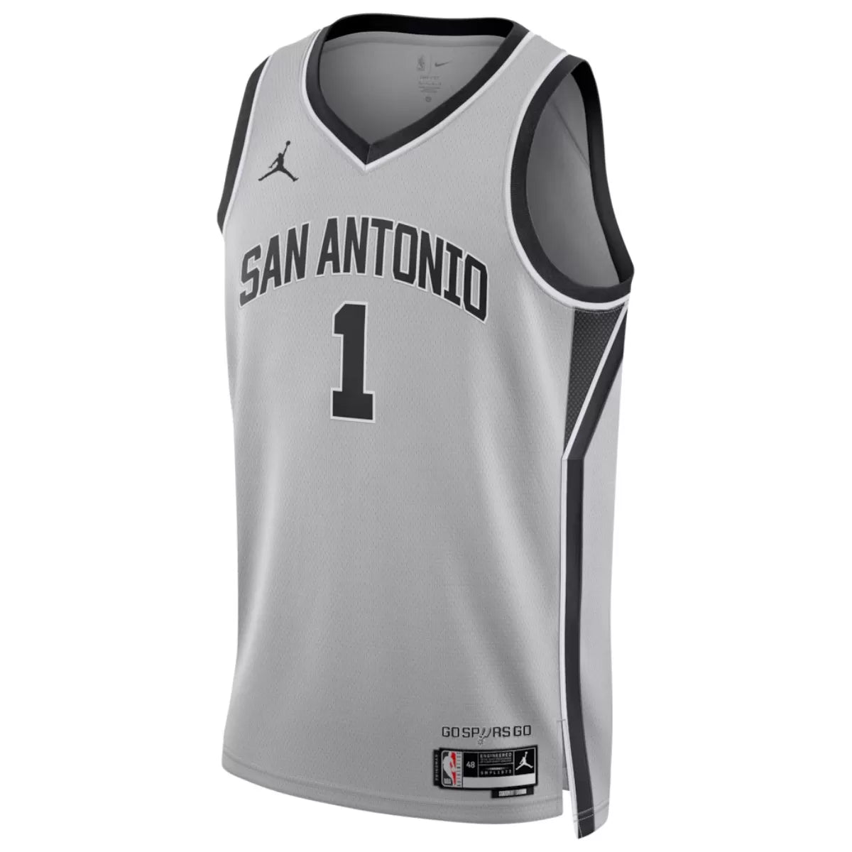 Men's San Antonio Spurs Victor Wembanyama Silver Swingman Jersey - Statement Edition