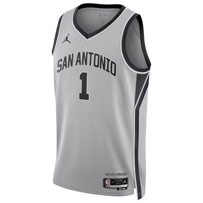 Men's San Antonio Spurs Victor Wembanyama Silver Swingman Jersey - Statement Edition