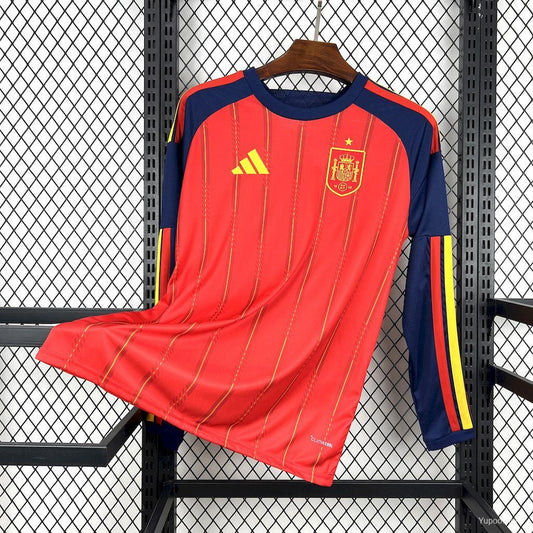 2026 Men's Spain World Cup Home Long Sleeve Jersey España