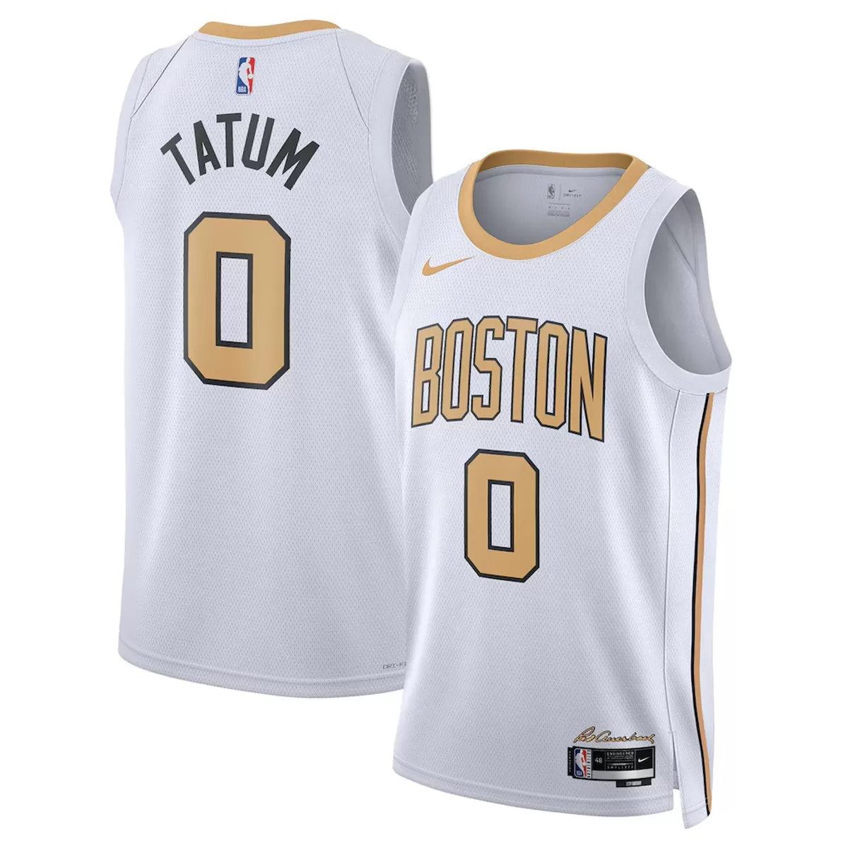 Men's Boston Celtics Jayson Tatum #0 White Swingman Jersey 2025/26 - City Edition