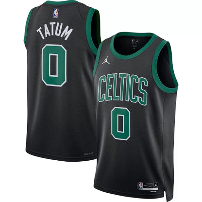 Men's Boston Celtics Jayson Tatum Black Swingman Jersey - Statement Edition