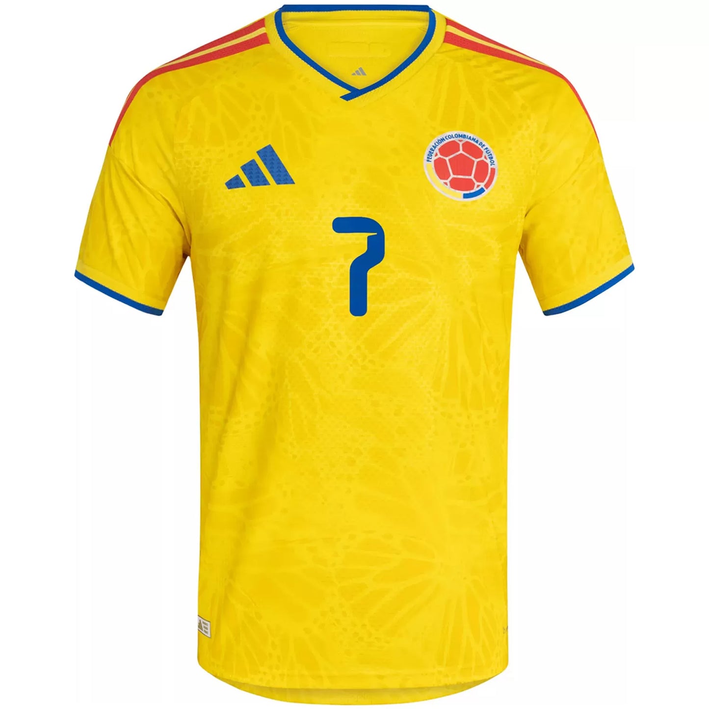 Luis Díaz #7 Colombia Home Match Jersey Player Version World Cup 2026