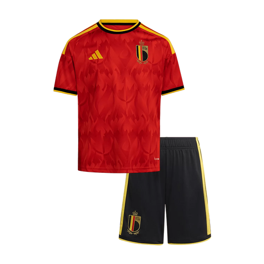 Kids Belgium 2026 World Cup Home Jersey Kit