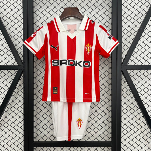 25/26 Sporting Gijon Home Kids Size Jersey