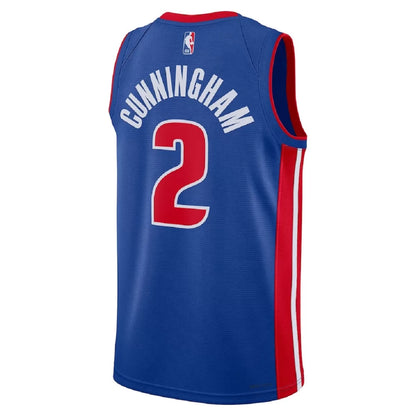 Men's Detroit Pistons Cade Cunningham Blue Swingman Jersey - Icon Edition