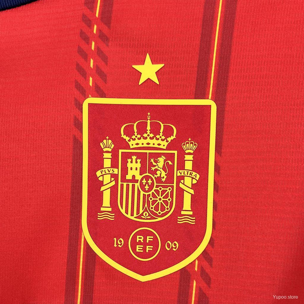 2026 Men's Spain World Cup Home Long Sleeve Jersey España