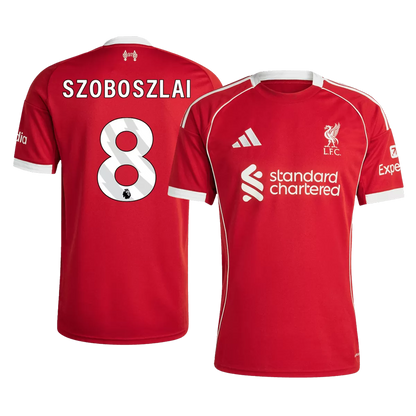 SZOBOSZLAI #8 Liverpool Home Jersey 2025/26