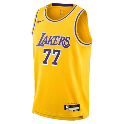 Men's Los Angeles Lakers Luka Dončić Nike Gold Swingman Jersey - Icon Edition