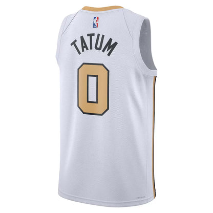 Men's Boston Celtics Jayson Tatum #0 White Swingman Jersey 2025/26 - City Edition