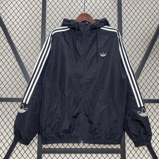 2024/25 Trefoil Black Windbreaker