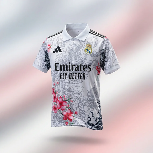 Real Madrid 26/27 Special Edition Dragon & Blossom White Jersey
