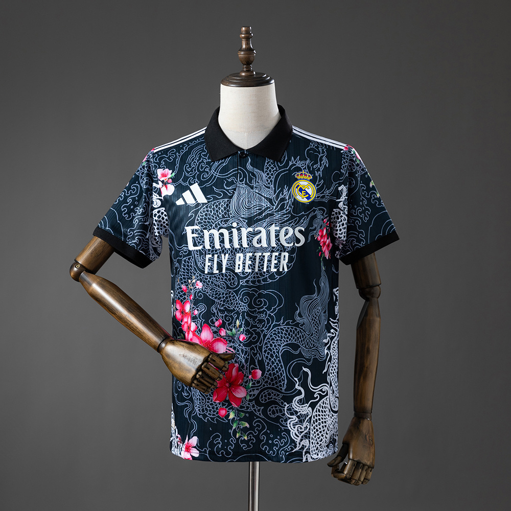 Real Madrid 26/27 Special Edition Dragon & Blossom Black Jersey
