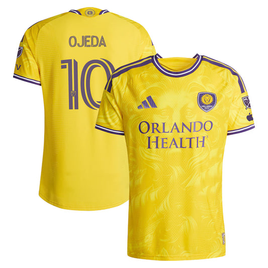 Men's Orlando City SC Agustín Ojeda Yellow 2026 Sunken Treasure Kit On-Field Authentic Patch Jersey