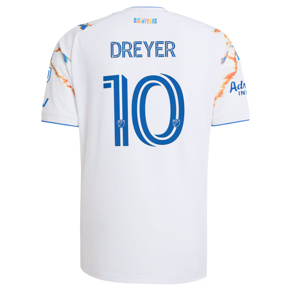 Men's San Diego FC Anders Dreyer White 2026 Unprecedented Unity Kit On-Field Authentic Patch Jersey
