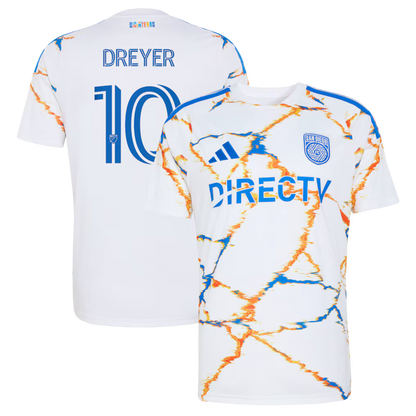 Men's San Diego FC Anders Dreyer White 2026 Unprecedented Unity Kit Replica Jersey