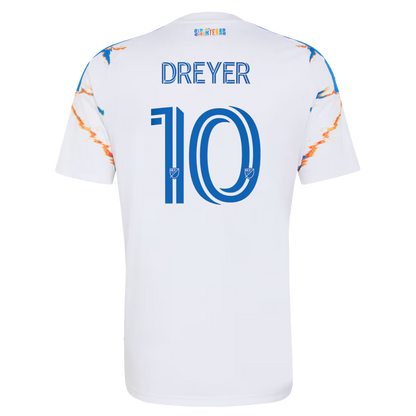 Men's San Diego FC Anders Dreyer White 2026 Unprecedented Unity Kit Replica Jersey