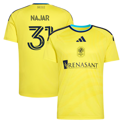 Men's Nashville SC Andy Najar Yellow 2026 The Reverb Kit Replica Jersey