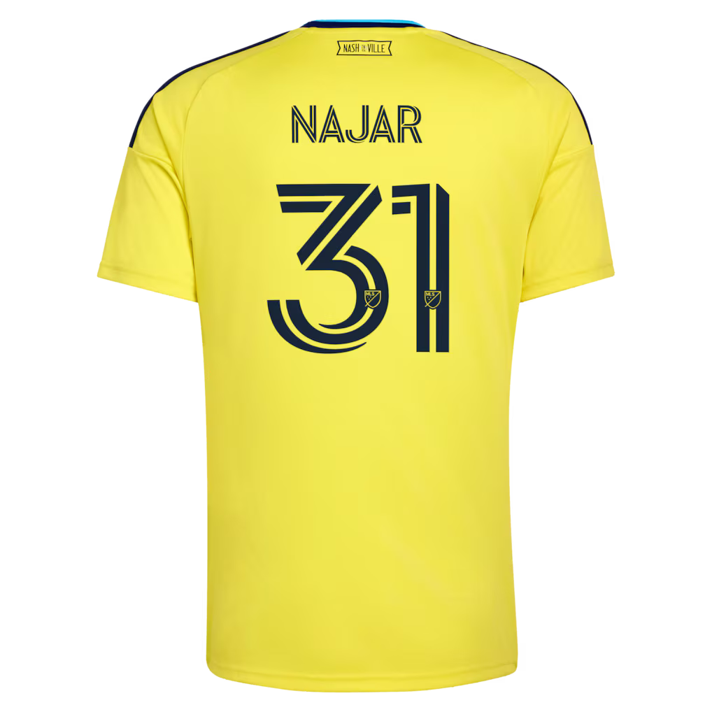 Men's Nashville SC Andy Najar Yellow 2026 The Reverb Kit Replica Jersey