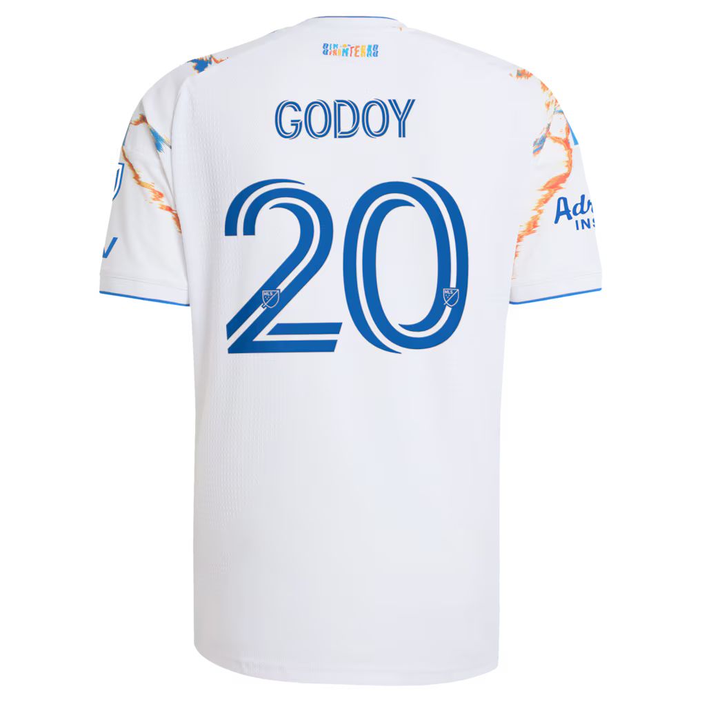 Men's San Diego FC Anibal Godoy White 2026 Unprecedented Unity Kit On-Field Authentic Patch Jersey