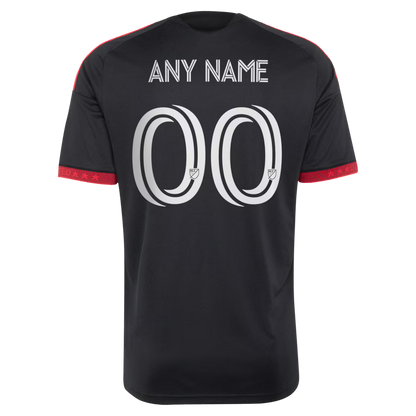 Men's D.C. United Black 2026 Black-and-Red Kit Replica Custom Jersey