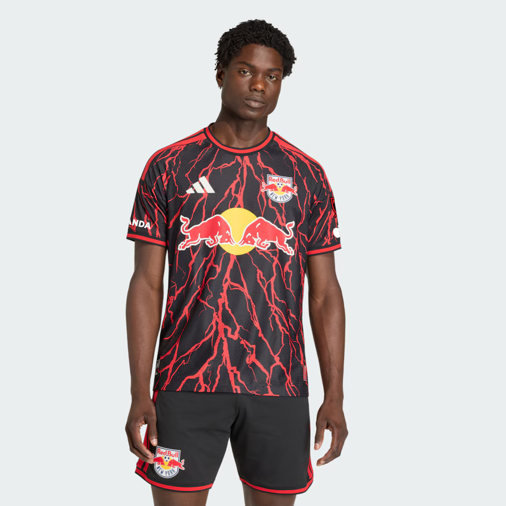 Men's New York Red Bulls Black 2026 The Rooted Kit On-Field Authentic Patch Jersey