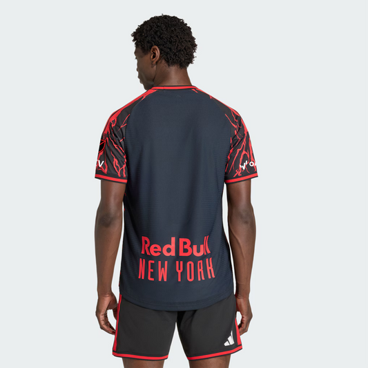 Men's New York Red Bulls Black 2026 The Rooted Kit On-Field Authentic Patch Jersey