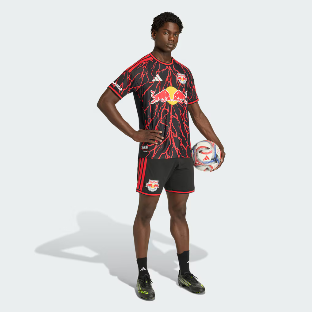 Men's New York Red Bulls Black 2026 The Rooted Kit On-Field Authentic Patch Jersey